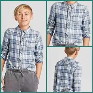 Art Class Boys' Long Sleeve Plaid Shirt XL (16) NWT
